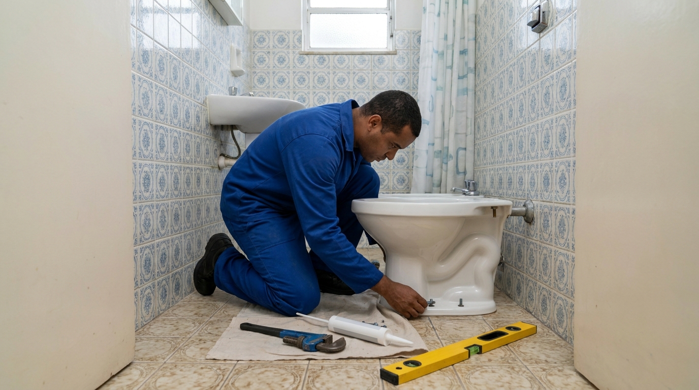 Instalação de vaso sanitário residencial em Jaraguá do Sul‑SC
